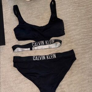 Calvin Klein Black Logo Two-Piece Bikini Set